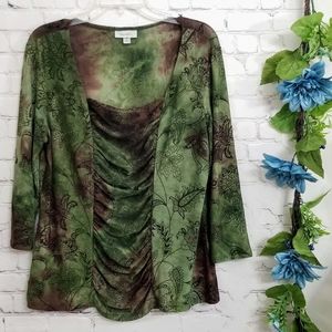 4/$20 Dressbarn womens XL 3/4 sleeve tunic top